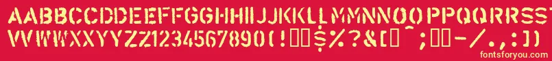 Llalarm Font – Yellow Fonts on Red Background