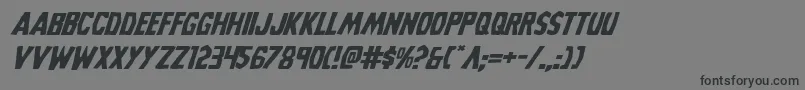 Grimghostexpandital Font – Black Fonts on Gray Background