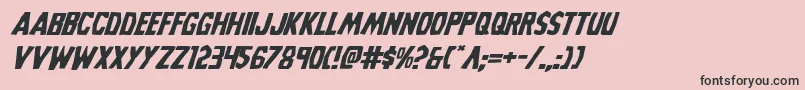 フォントGrimghostexpandital – ピンクの背景に黒い文字