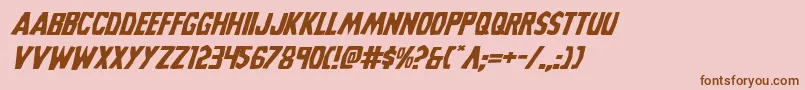 Grimghostexpandital Font – Brown Fonts on Pink Background