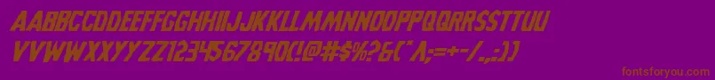 Grimghostexpandital Font – Brown Fonts on Purple Background