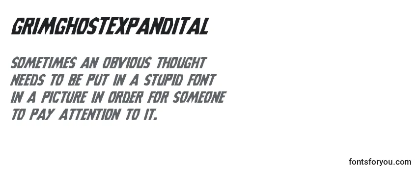 Review of the Grimghostexpandital Font