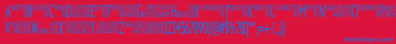 Pliskin Font – Blue Fonts on Red Background