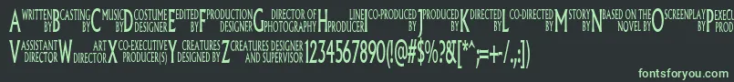 Pliskin Font – Green Fonts on Black Background