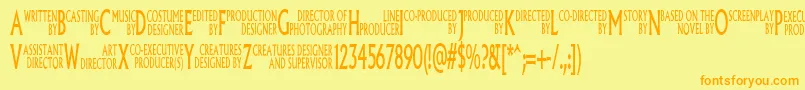 Pliskin Font – Orange Fonts on Yellow Background