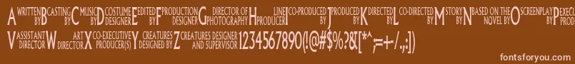 Pliskin Font – Pink Fonts on Brown Background