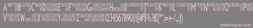 Pliskin-Schriftart – Rosa Schriften auf grauem Hintergrund