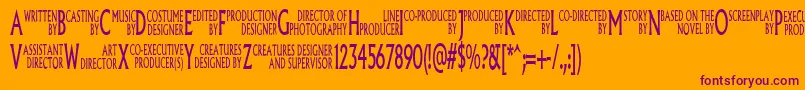 Pliskin Font – Purple Fonts on Orange Background