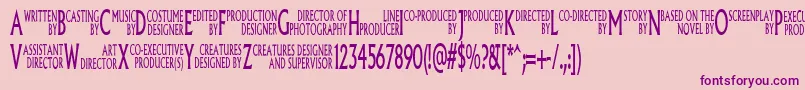 Pliskin Font – Purple Fonts on Pink Background