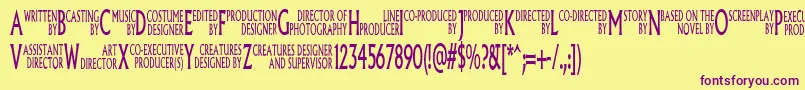 Pliskin Font – Purple Fonts on Yellow Background