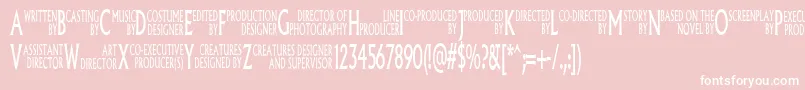 Pliskin Font – White Fonts on Pink Background