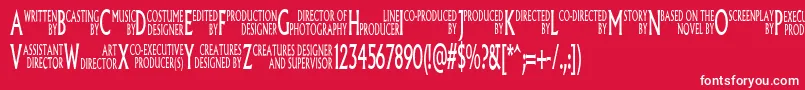 Pliskin Font – White Fonts on Red Background