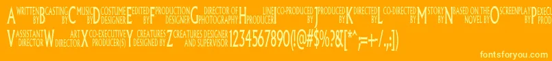 Pliskin Font – Yellow Fonts on Orange Background