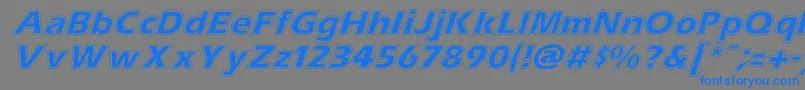 ErascontourItalic Font – Blue Fonts on Gray Background