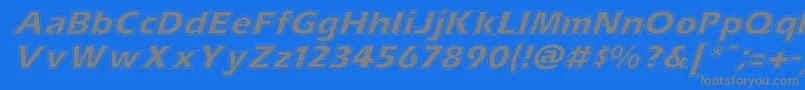 ErascontourItalic Font – Gray Fonts on Blue Background