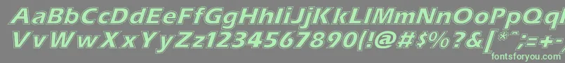ErascontourItalic Font – Green Fonts on Gray Background