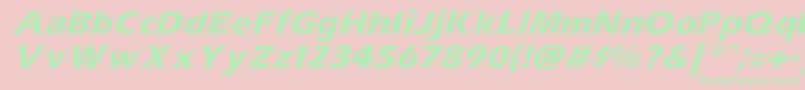 ErascontourItalic-Schriftart – Grüne Schriften auf rosa Hintergrund