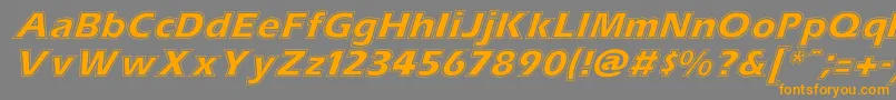 ErascontourItalic Font – Orange Fonts on Gray Background