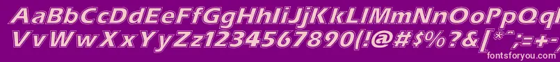 ErascontourItalic Font – Pink Fonts on Purple Background