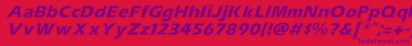 ErascontourItalic Font – Purple Fonts on Red Background