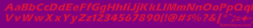 ErascontourItalic Font – Red Fonts on Purple Background