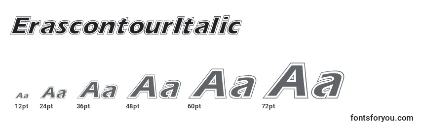 ErascontourItalic Font Sizes
