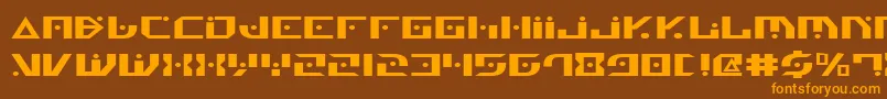 Genv2e Font – Orange Fonts on Brown Background