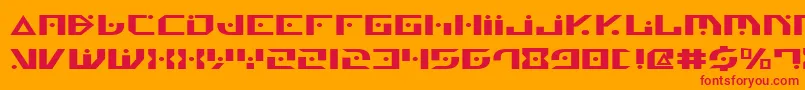 Genv2e Font – Red Fonts on Orange Background