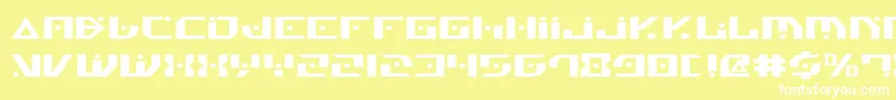 Genv2e Font – White Fonts on Yellow Background