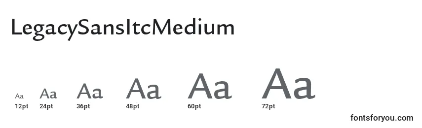 Размеры шрифта LegacySansItcMedium