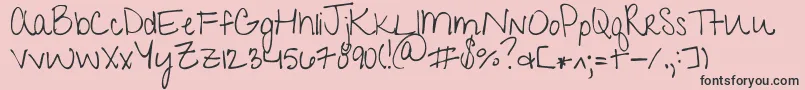 Giveyouglory Font – Black Fonts on Pink Background