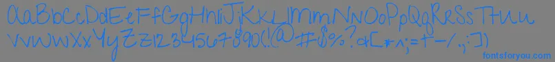 Giveyouglory Font – Blue Fonts on Gray Background