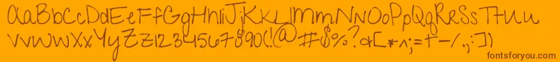 Giveyouglory Font – Brown Fonts on Orange Background