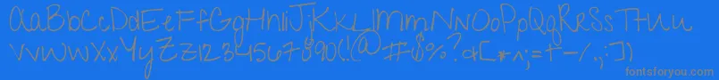Saiba mais sobre a fonte Giveyouglory Fonte Giveyouglory – fontes cinzas em um fundo azul