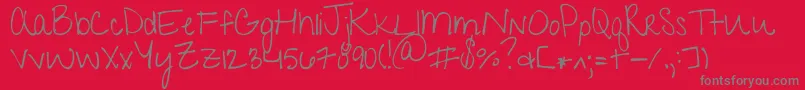 Giveyouglory Font – Gray Fonts on Red Background