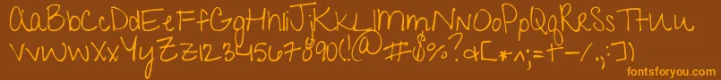 Giveyouglory Font – Orange Fonts on Brown Background