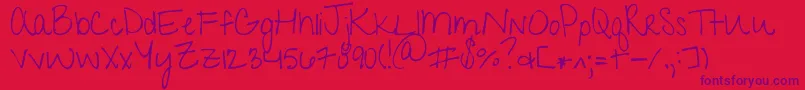 Giveyouglory Font – Purple Fonts on Red Background