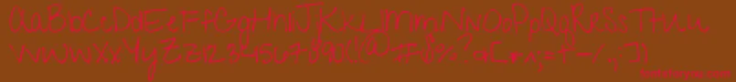 Giveyouglory Font – Red Fonts on Brown Background