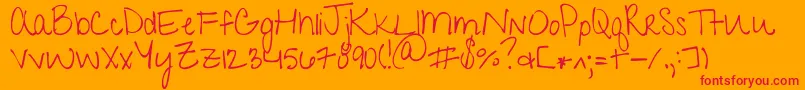 Giveyouglory Font – Red Fonts on Orange Background