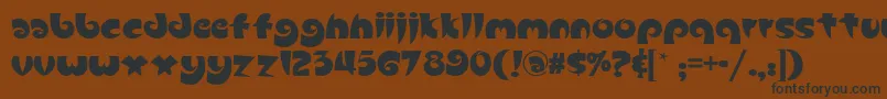 Slugfest ffy Font – Black Fonts on Brown Background