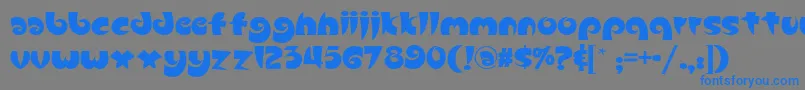 Slugfest ffy Font – Blue Fonts on Gray Background