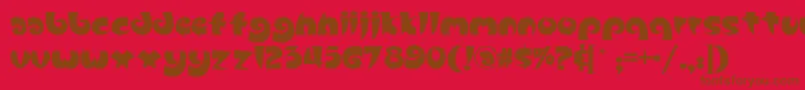Slugfest ffy Font – Brown Fonts on Red Background