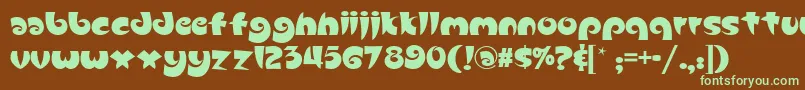 Slugfest ffy Font – Green Fonts on Brown Background