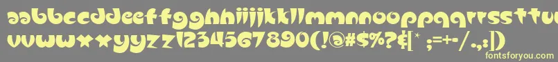 Slugfest ffy-Schriftart – Gelbe Schriften auf grauem Hintergrund