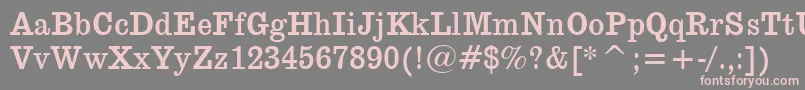 Egyptian710Bt Font – Pink Fonts on Gray Background