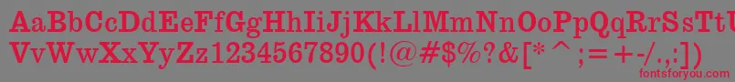 Egyptian710Bt Font – Red Fonts on Gray Background