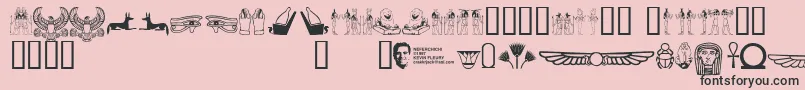 Neferchi Font – Black Fonts on Pink Background