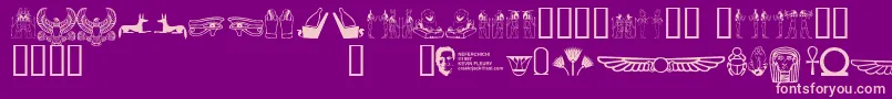Neferchi Font – Pink Fonts on Purple Background
