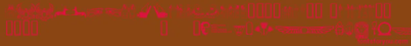 Neferchi Font – Red Fonts on Brown Background