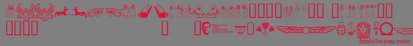 Neferchi Font – Red Fonts on Gray Background